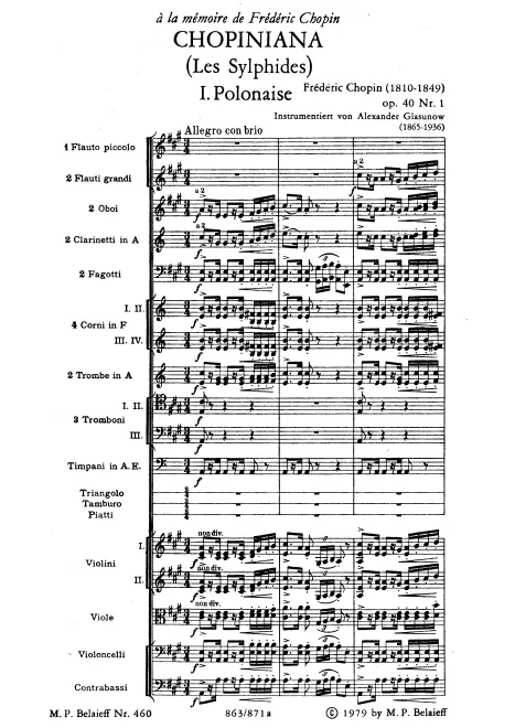 First page of Les Sylphides