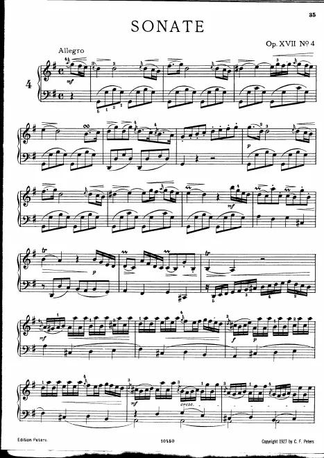 First page of Keyboard Sonata in G major