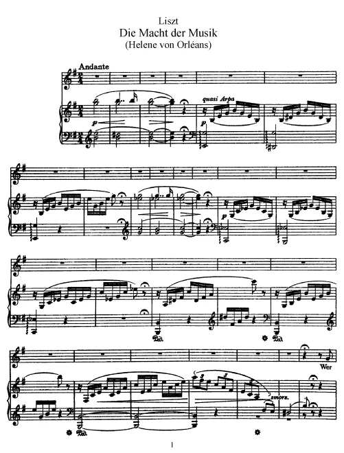 First page of Die Macht der Musik