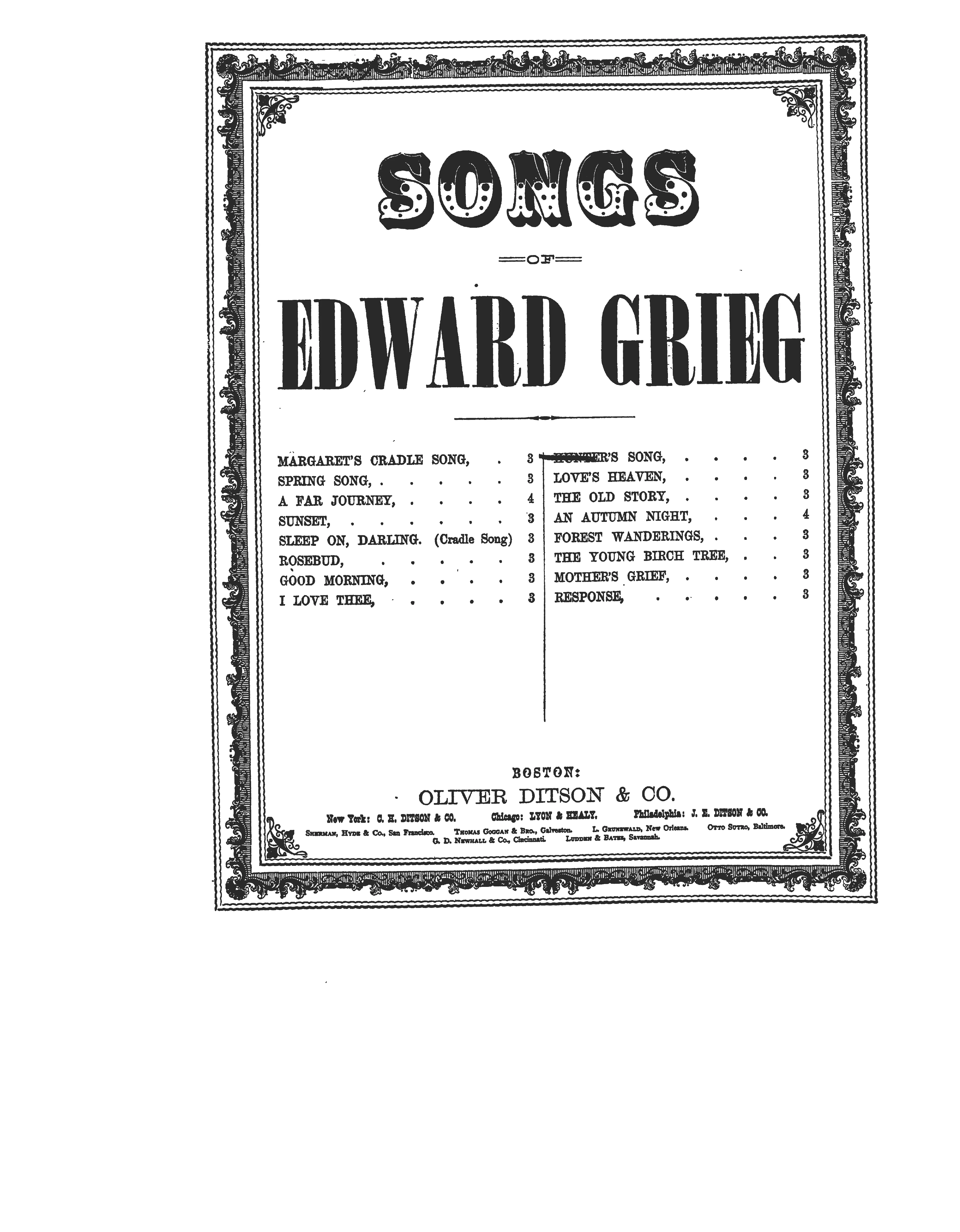 First page of 6 Songs