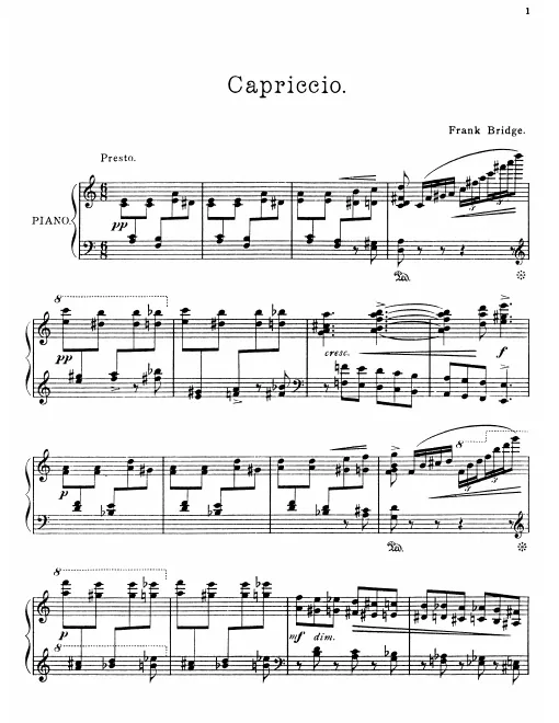 First page of Capriccio No.1