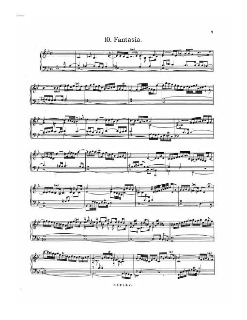 First page of Fantasia in E-flat major