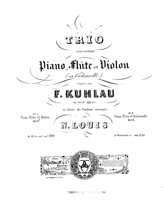 First page of Trio for Piano and 2 Flutes