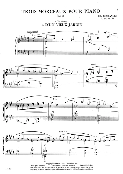 First page of 3 Morceaux
