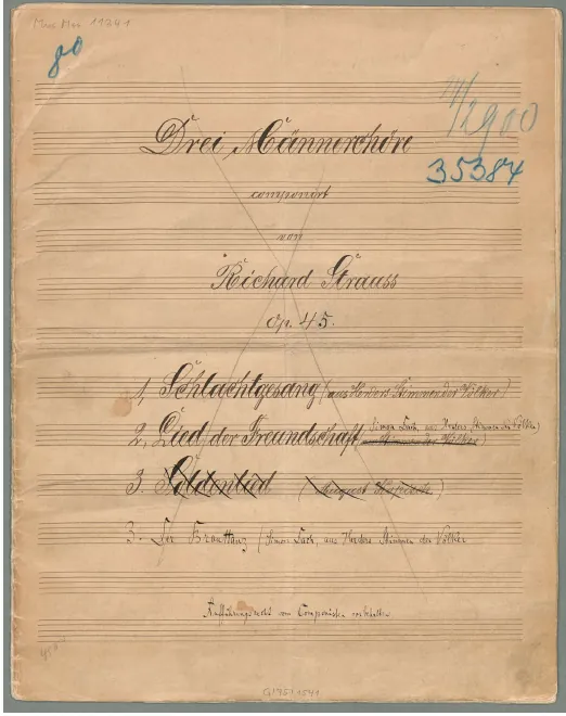 First page of 3 Männerchöre