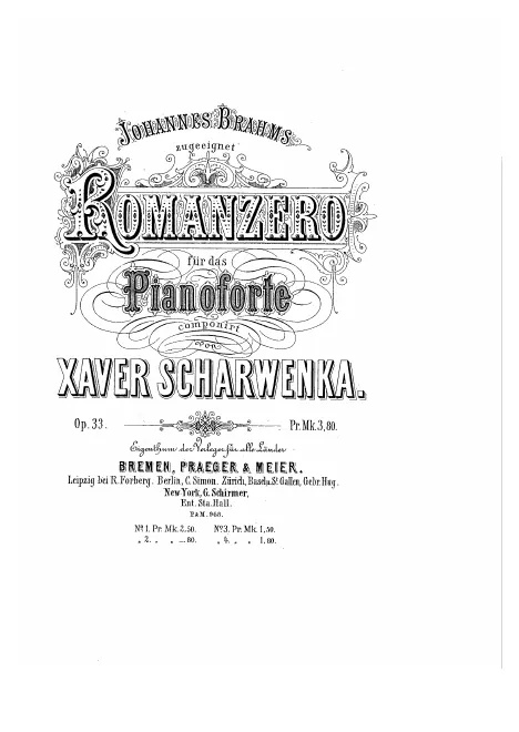 First page of 4 Romanzero Stücke