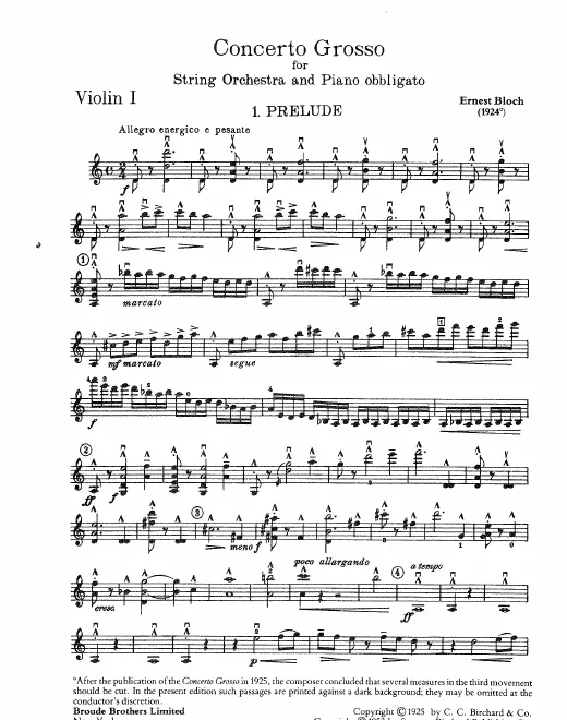 First page of Concerto Grosso No.1