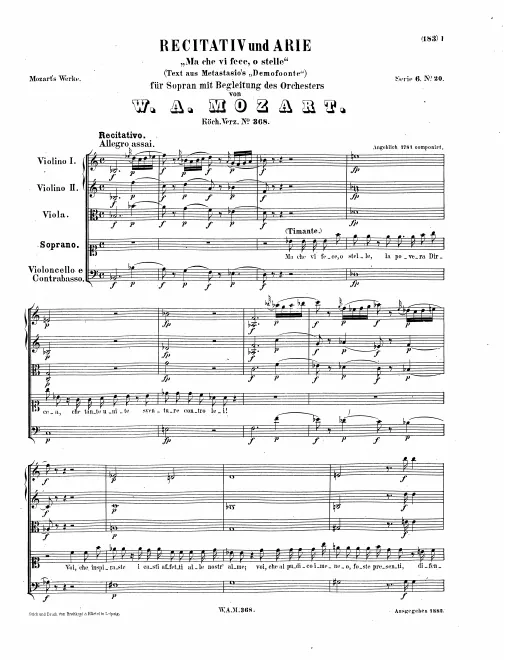 First page of Ma che vi fece