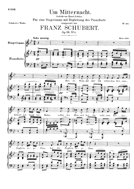 First page of Um Mitternacht