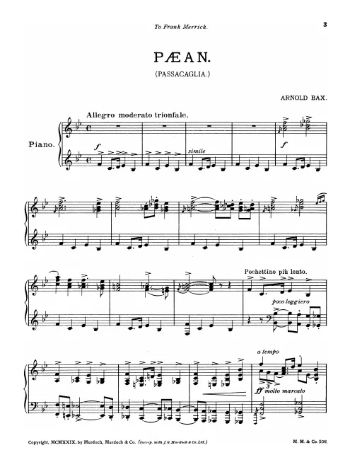 First page of Paean