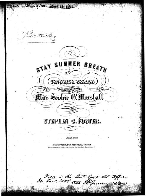 First page of Stay Summer Breath