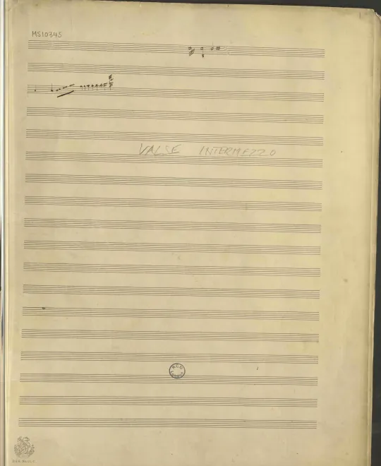 First page of Valse-Intermezzo