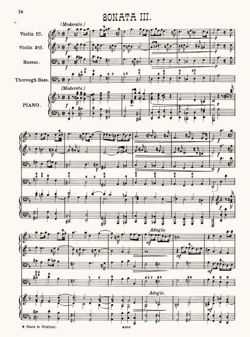 First page of Trio Sonata in D minor