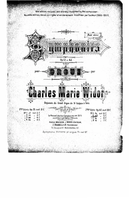 First page of Organ Symphony No.6