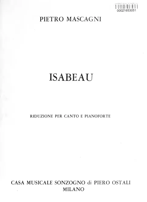 First page of Isabeau