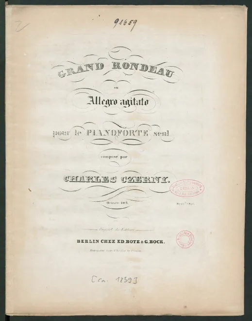 First page of Grand Rondeau ou Allegro agitato