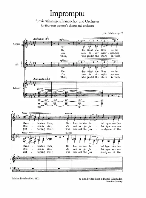 First page of Impromptu, Op.19