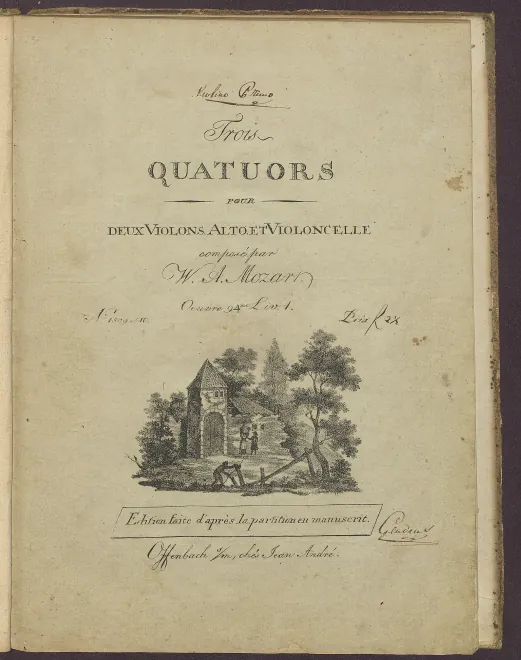 First page of Trois quatuors : pour deux violons, alto et violoncelle : Liv. 1