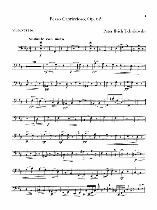 First page of Pezzo capriccioso