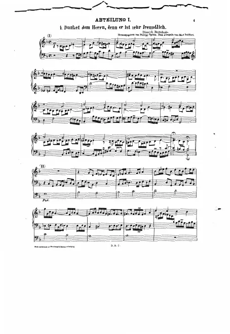First page of Danket dem Herren, denn er ist sehr freundlich