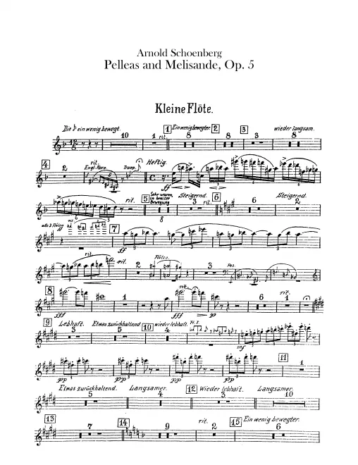 First page of Pelleas und Melisande
