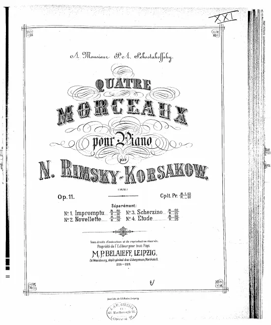 First page of 4 Morceaux