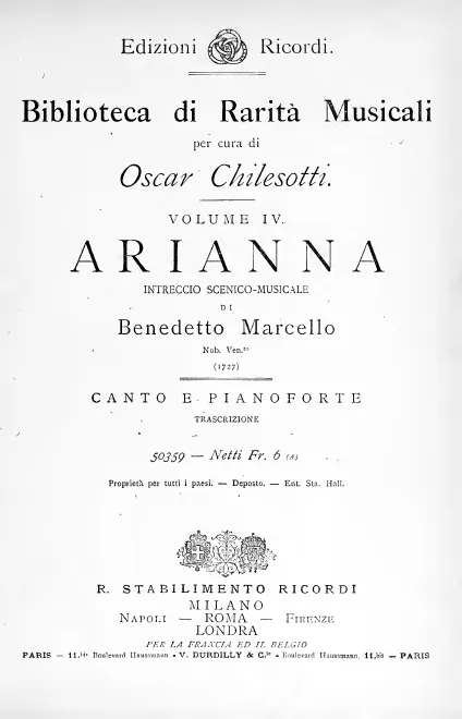 First page of Arianna