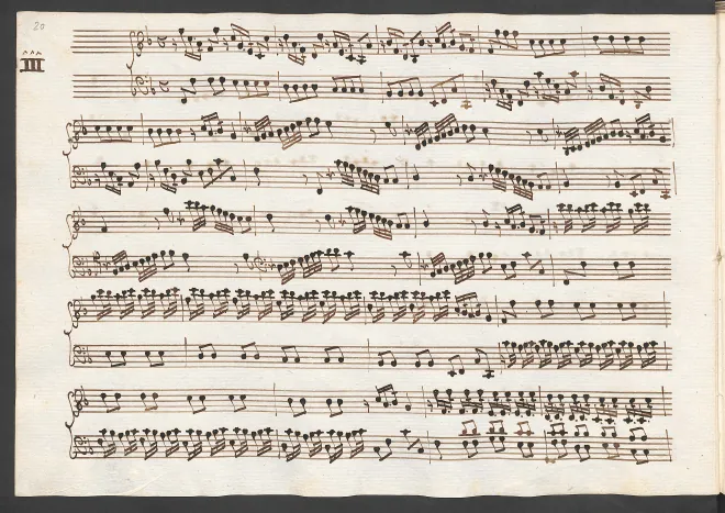 First page of Harpsichord Sonata in F major