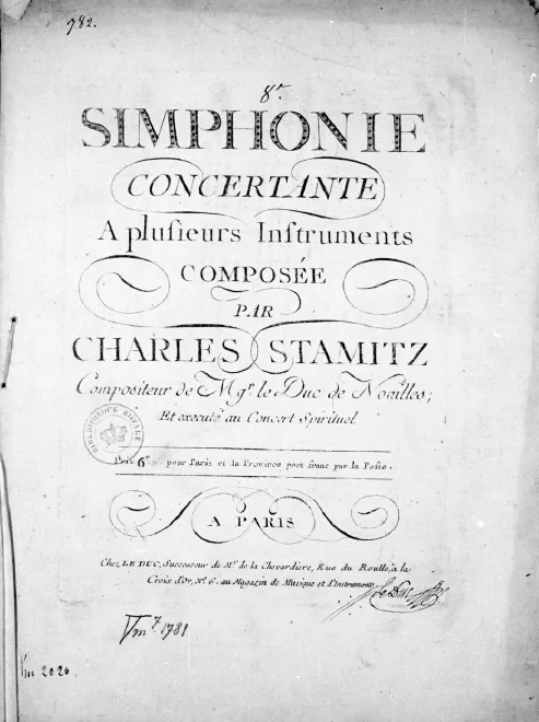First page of Sinfonia concertante No.8