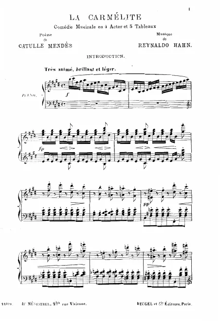 First page of La Carmélite