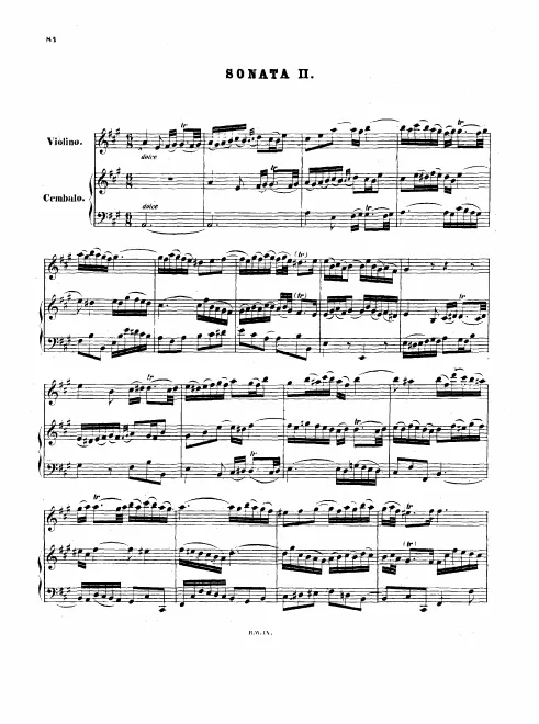 First page of Sonate für Clavier und Violine