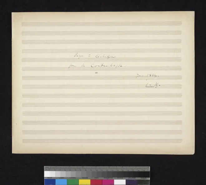 First page of Leçon à déchiffrer pour la contrebasse