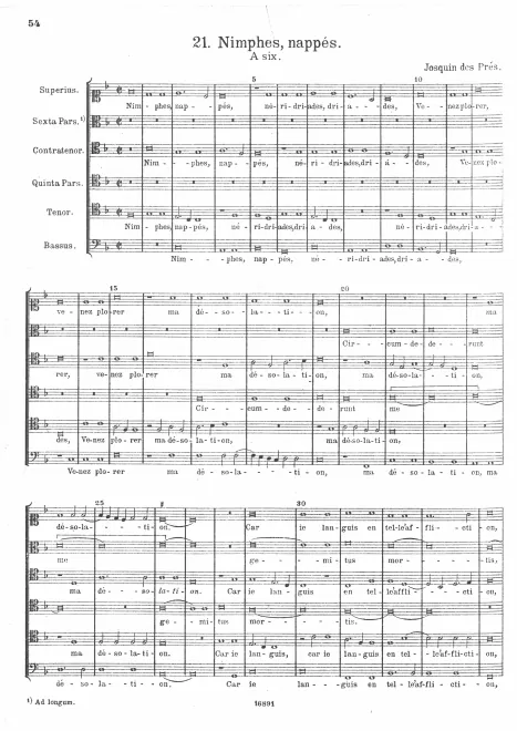 First page of Nimphes, nappées / Circumdederunt me