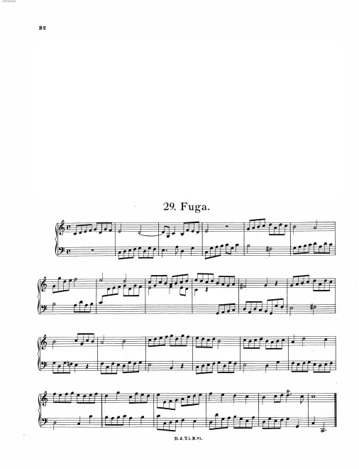 First page of Fugue in C major
