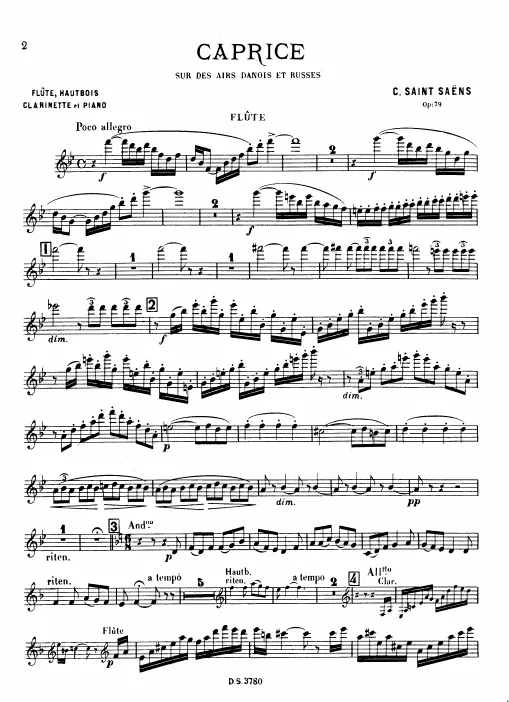 First page of Caprice sur des airs danois et russes