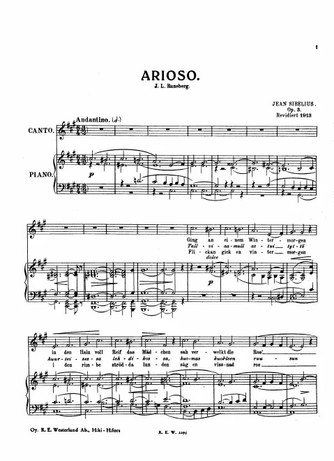 First page of Arioso