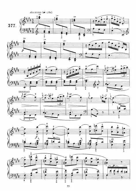 First page of Keyboard Sonata in E major
