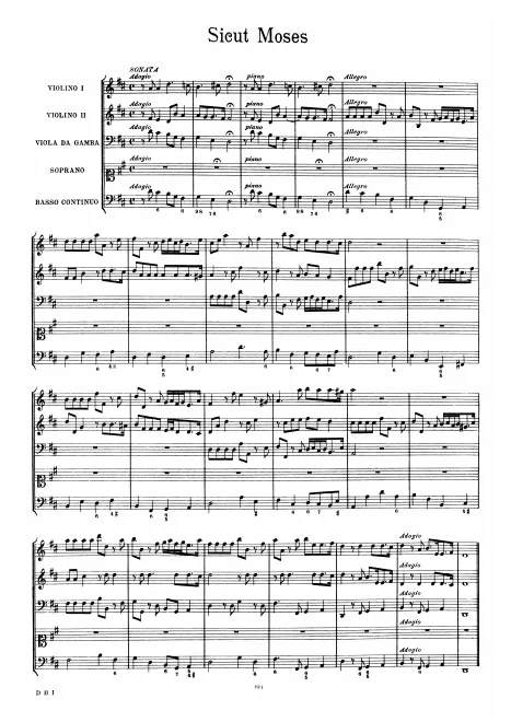 First page of Sicut Mose, BuxWV 97
