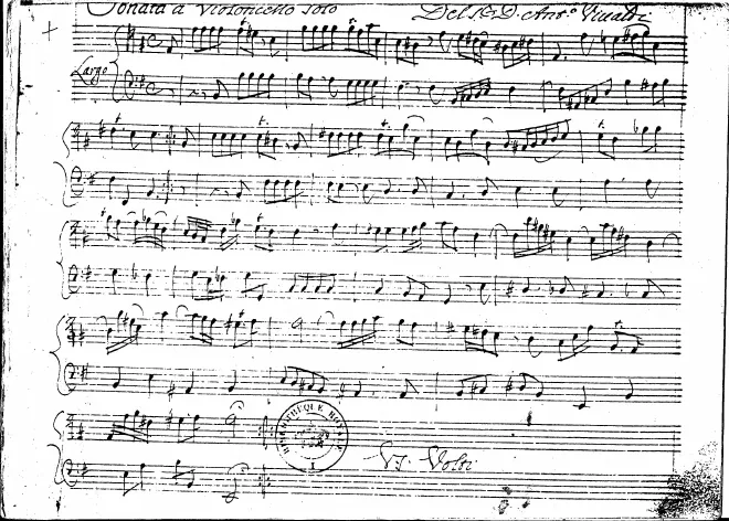 First page of Cello Sonata in E minor
