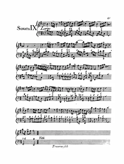 First page of Flute Sonata in B minor