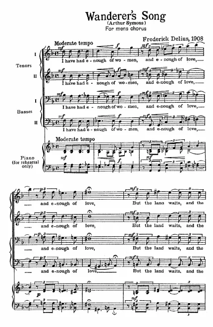 First page of Wanderer's song