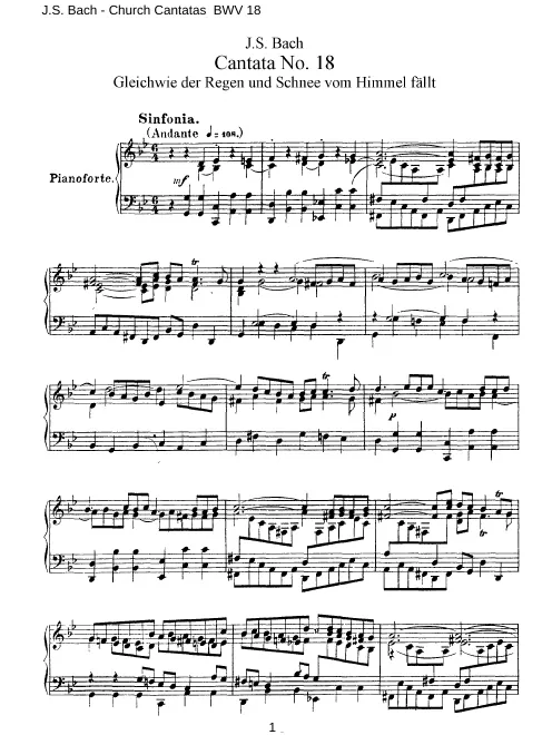 First page of Gleichwie der Regen und Schnee vom Himmel fällt