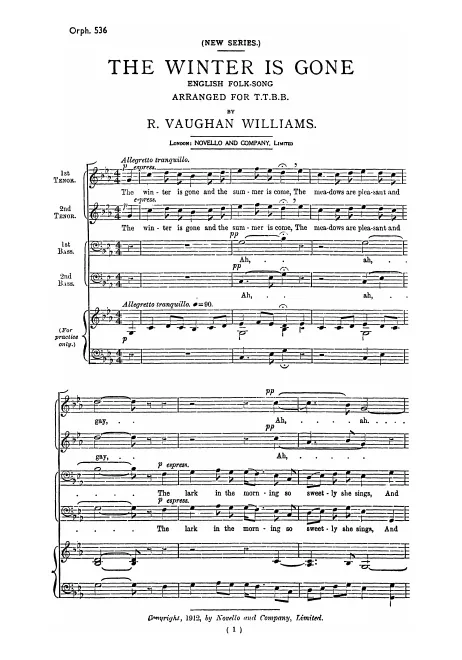 First page of The Winter Is Gone