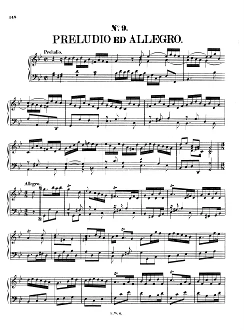First page of Prelude and Allegro in G minor