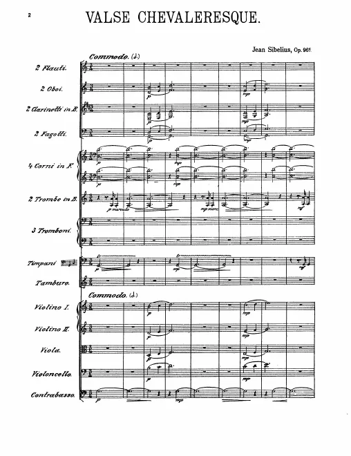 First page of Trois pièces pour orchestre