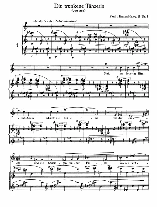 First page of Acht Lieder