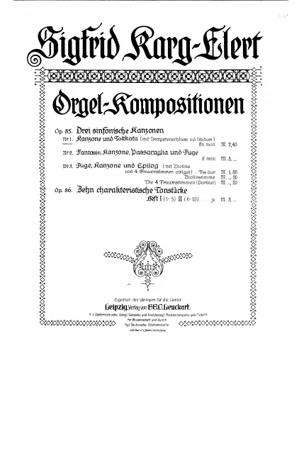 First page of 3 Sinfonische Kanzonen