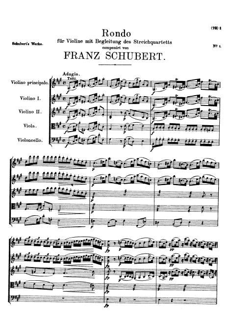 First page of Rondo in A major