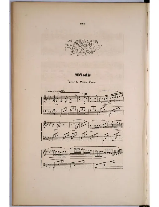 First page of Melodie pour le Piano-Forte
