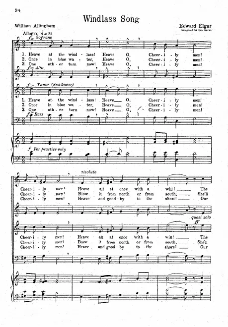 First page of Windlass Song